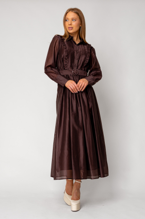 Brown loose shirt dress [1]