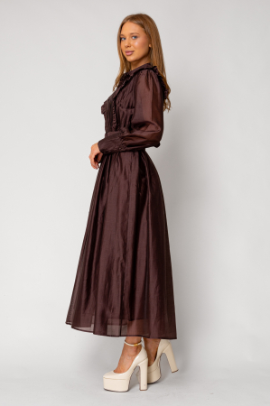 Brown loose shirt dress [2]