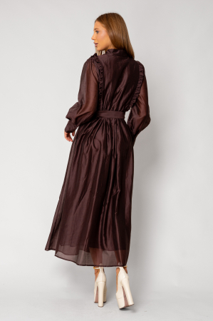 Brown loose shirt dress [3]
