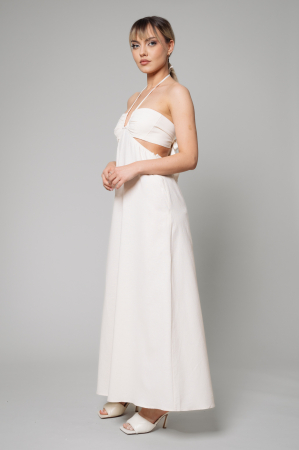 Cream long dress [1]
