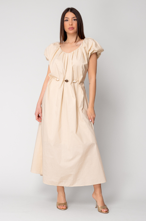 Long dress belt with ornamental details Beige [1]