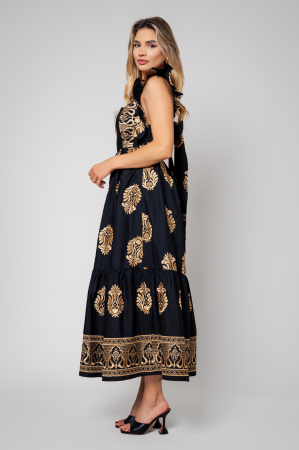 Long dress with bare back Black [2]