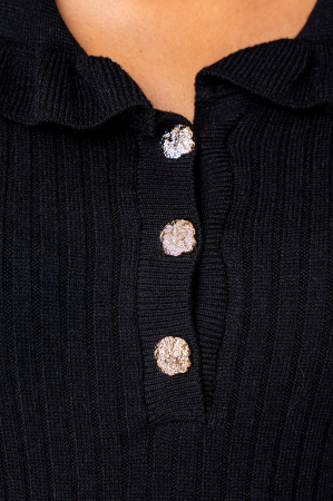 Rochie lunga tricotata Black [5]