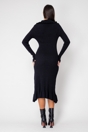 Rochie lunga tricotata Black [4]