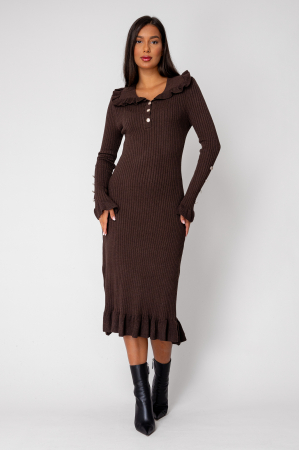 Rochie lunga tricotata Brown [1]
