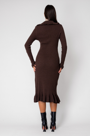 Rochie lunga tricotata Brown [2]