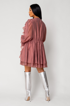 Rose Quartz short ruffled dress [2]