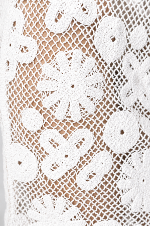 Rochie tricotata de plaja Off White [2]