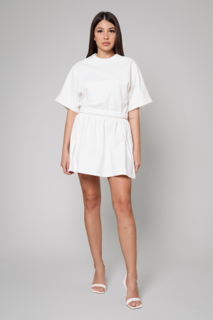 Sale Women - Set Amara T-shirt Oversized and short skirt Off White