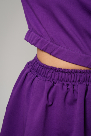 Set Amara T-shirt Oversized and short skirt Mauve [3]