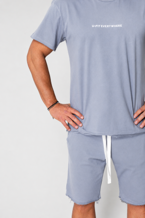 Set Axis tricou si pantalon scurt Storm Grey [2]