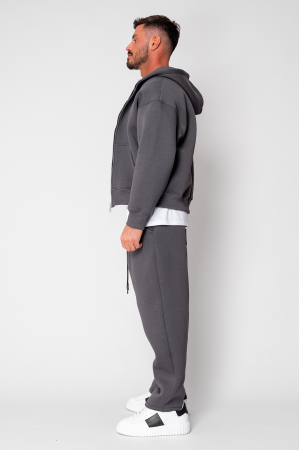 Set Winter hanorac cu fermoar si pantalon  Baggy Grey Anthracite [2]