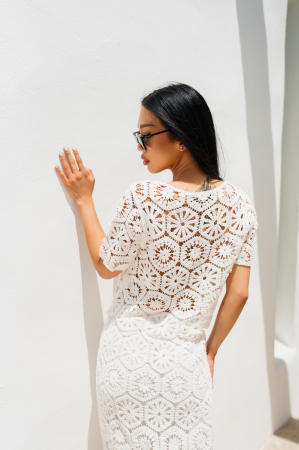 Blanca White top and long skirt set [6]