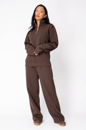 Tracksuite - Brown short-zip top and trousers set