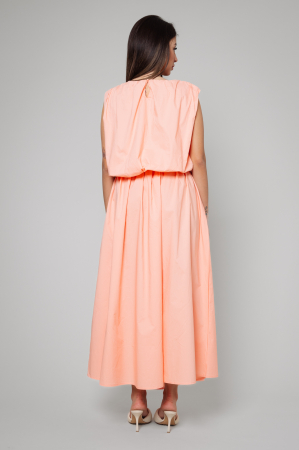 Set bluza cu maneca scurta si fusta lunga Light Orange [1]