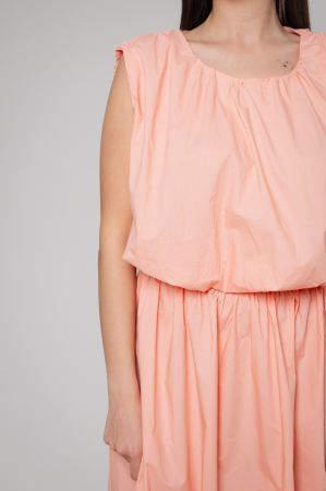 Set bluza cu maneca scurta si fusta lunga Light Orange [3]