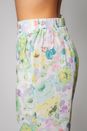 Set Top cu bretele si Pantalon lung White/Green [4]