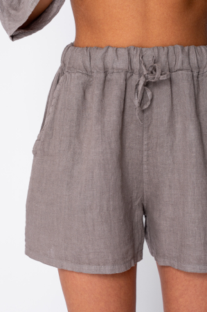 Set Bluza si Pantalon scurt din in Taupe [3]