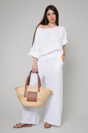 FEMEI - Set Kalie II Bluza si Pantalon lung 100% in White