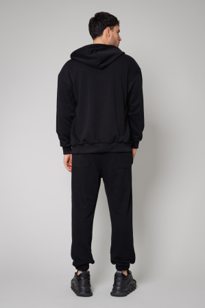 Set Breez hanorac cu fermoar si pantalon Oversized Black [2]