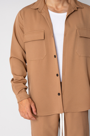 Set Camasa cu buzunare si pantalon lung Beige III [4]
