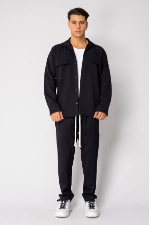 Set Camasa cu buzunare si pantalon lung Black III [1]
