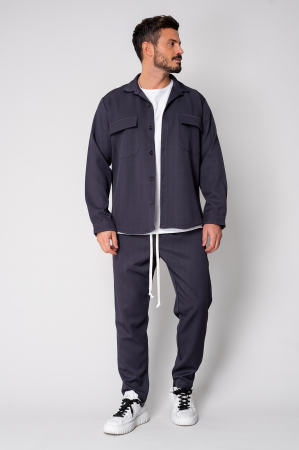 Set Camasa cu buzunare si pantalon lung Grey Anthracite III [1]