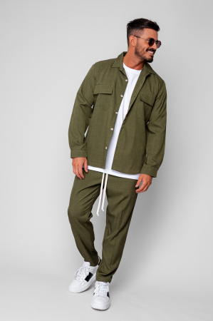 Set Shirt with pockets and long pants Khaki [1]