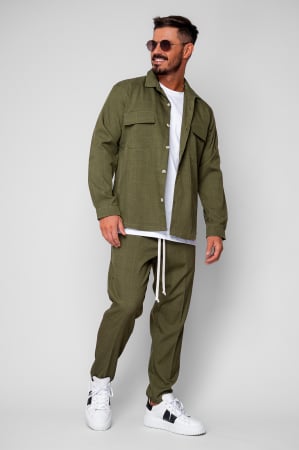 NEW - Set Shirt with pockets and long pants Khaki