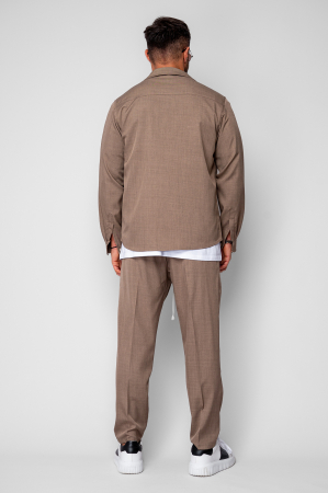 Set Shirt with pockets and long pants Light Brown [3]