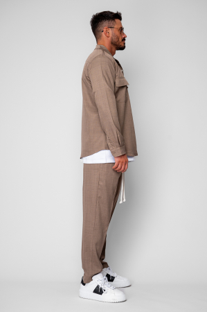 Set Shirt with pockets and long pants Light Brown [2]