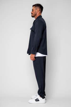 Set Shirt with pockets and long pants Navy [2]