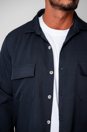 Set Shirt with pockets and long pants Navy [4]