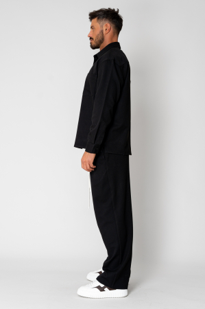 Set Camasa cu capse si pantalon lung Black [2]