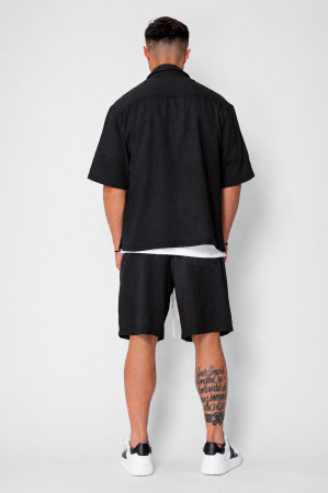 Set camasa cu maneca scurta si pantalon scurt Black [1]