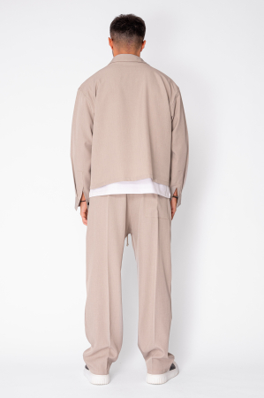 Set Camasa cu nasturi si pantalon lung Beige [3]