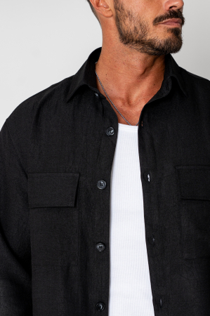 Set Camasa cu nasturi si Pantalon lung Black [4]