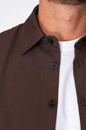 Set Camasa cu nasturi si pantalon lung Brown [4]