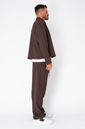 Set Camasa cu nasturi si pantalon lung Brown [2]