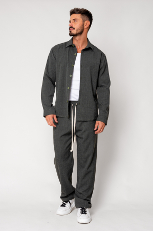 Set Button-down shirt and long pants Grey Anthracite [1]