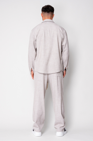 Set camasa cu nasturi si pantalon lung Light Beige [3]