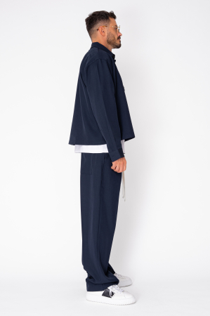 Set Camasa cu nasturi si pantalon lung Navy [2]