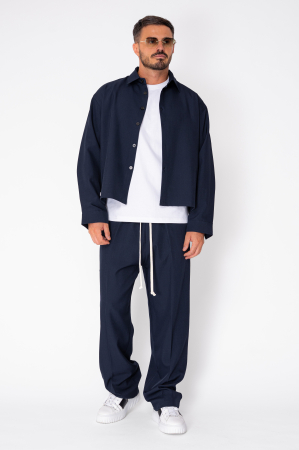 Set Camasa cu nasturi si pantalon lung Navy [1]