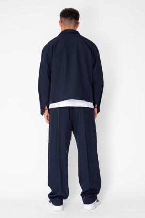 Set Camasa cu nasturi si pantalon lung Navy [3]
