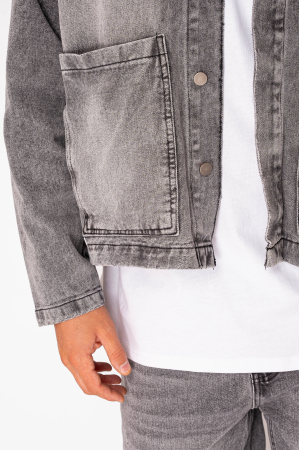 Set button-down shirt and denim trousers Grey [4]