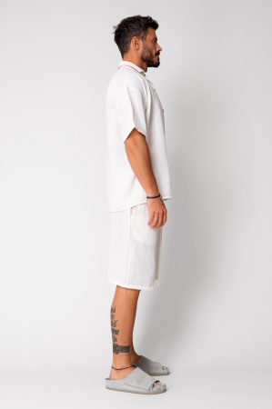 Set Rivolo Short sleeve shirt and short pants Cream [2]