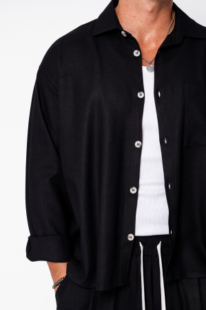Set Oversized IN Shirt and Long Pants Black [4]