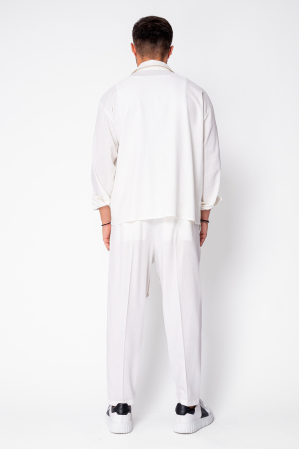 Set Oversized IN Shirt and Long Pants Off White [3]