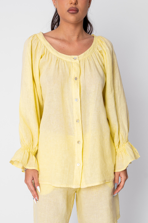 Set Camasa si Pantaloni scurti din 100% in Yellow [4]