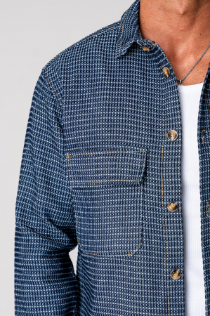 Navy/White shirt and long cargo pants set [4]